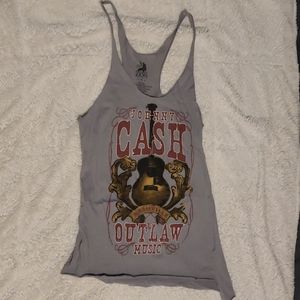Johnny Cash Distressed Tank Top